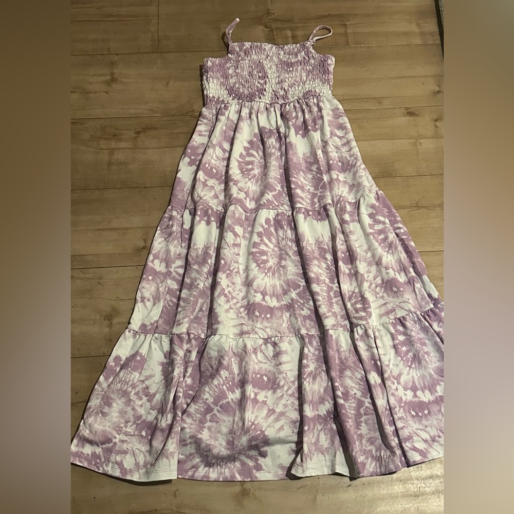 Lavender Swirl Kids Casual Dress
